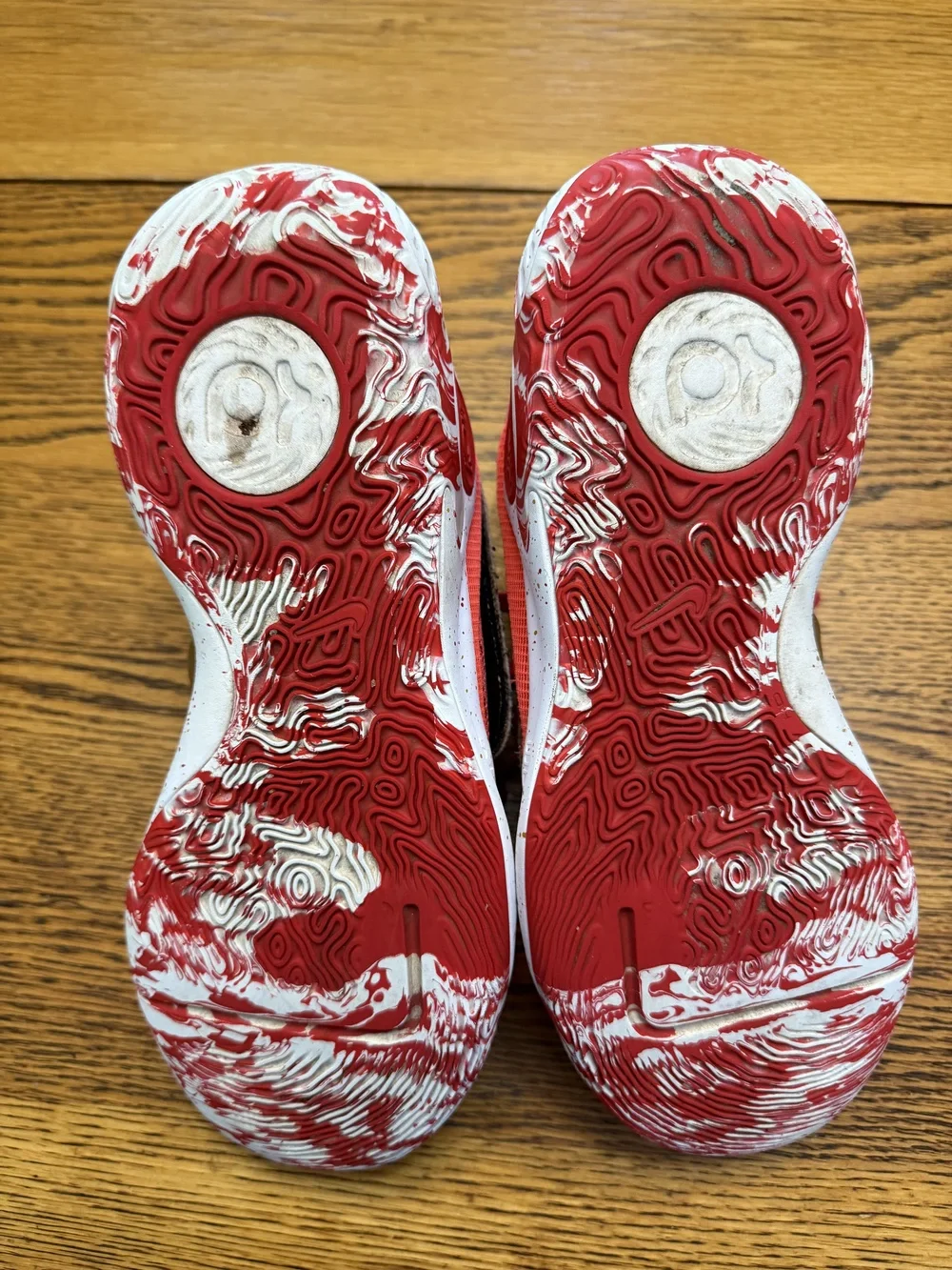 Nike KD 15 Shoes Mens Size 10.5 Red Gold Basketball Sneakers Kevin Durant